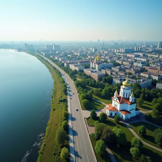 Вид из иллюминатора: Благовещенск