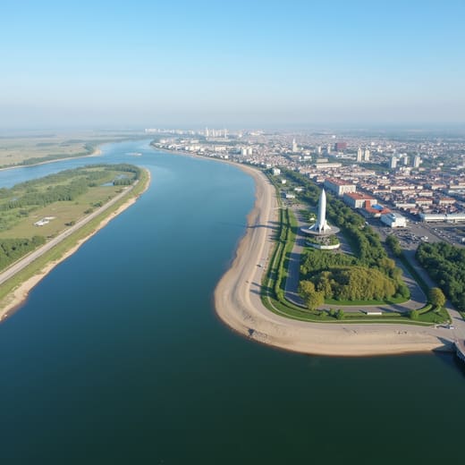 Вид из иллюминатора: Самара