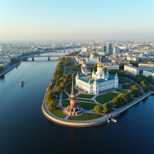 Вид из иллюминатора: Санкт-Петербург