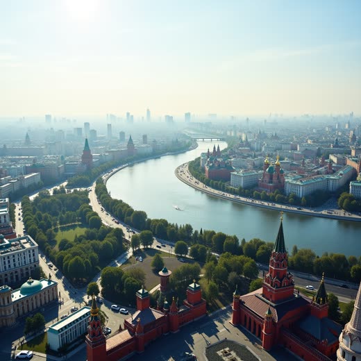 Вид из иллюминатора: Москва