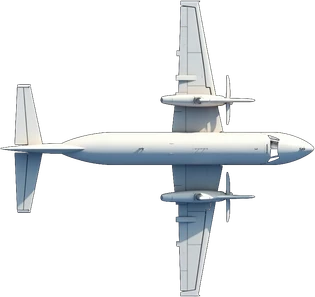 ATR 72-500 — вид сверху